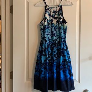 Vince Camuto Blue Flower Dress